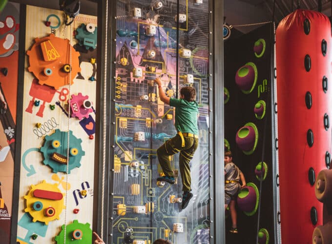 kid climbing indoor